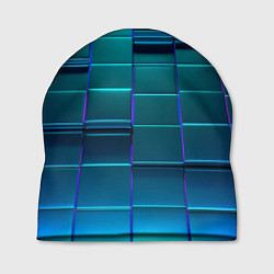 Шапка 3D квадраты неоновые, цвет: 3D-принт