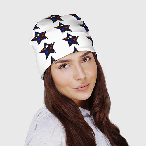 Шапка Звёзды в цветах флага России / 3D-принт – фото 2