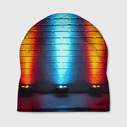 Шапка Кирпичная стена Неон, цвет: 3D-принт