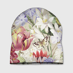 Шапка Цветы Утренний Букет Лилий, цвет: 3D-принт