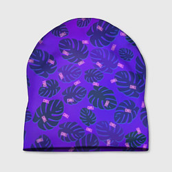 Шапка Неоновый Chill и пальмовые листья, цвет: 3D-принт