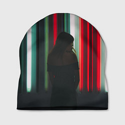 Шапка Неоновые фонари и девушка, цвет: 3D-принт