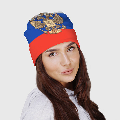 Шапка Герб России на фоне флага / 3D-принт – фото 2