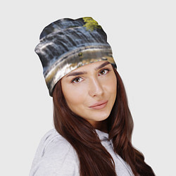 Шапка Водопад, солнечные лучи и лес, цвет: 3D-принт — фото 2