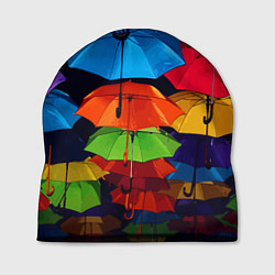 Шапка Разноцветные зонтики - композиция