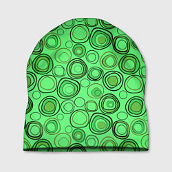 Шапка Ярко-зеленый неоновый абстрактный узор