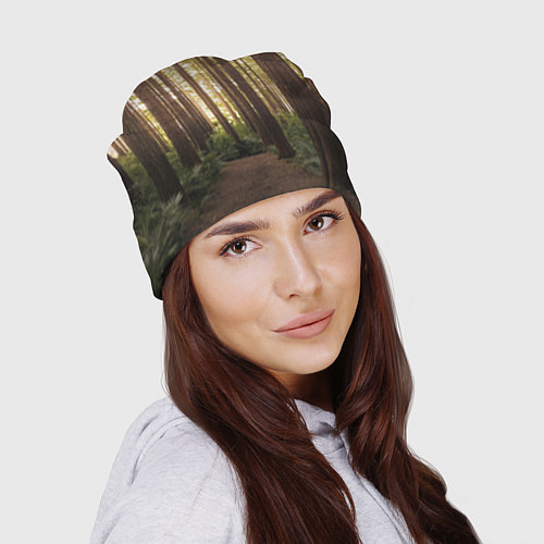 Шапка Дневной лес, деревья и свет / 3D-принт – фото 2