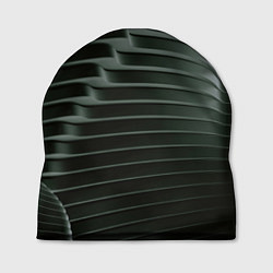 Шапка Наноброня - чёрные волнообразные пластины, цвет: 3D-принт
