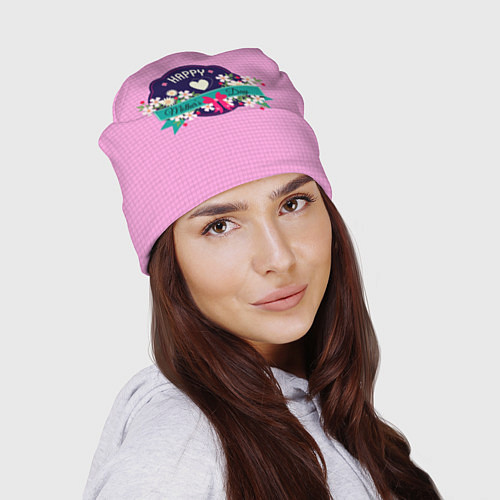 Шапка Happy Mothers Day - эмблема / 3D-принт – фото 2