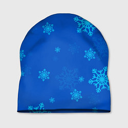 Шапка Снежинки - синий, цвет: 3D-принт