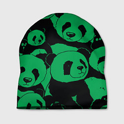 Шапка Panda green pattern, цвет: 3D-принт