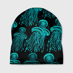 Шапка Неоновые медузы, цвет: 3D-принт