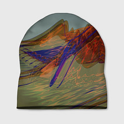 Шапка Волнообразные разноцветные музыкальные линии, цвет: 3D-принт