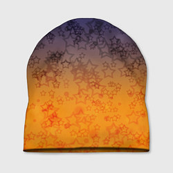 Шапка Желто-синий звездный узор, цвет: 3D-принт