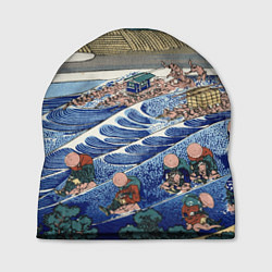 Шапка Кацусика Хокусай сон жены рыбака - японская гравюр, цвет: 3D-принт
