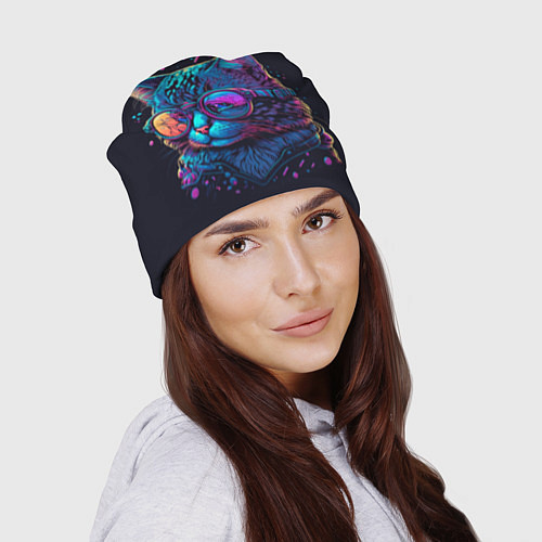 Шапка Кот неоновый / 3D-принт – фото 2