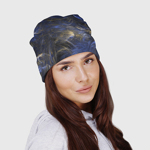 Шапка Синяя абстракция / 3D-принт – фото 2