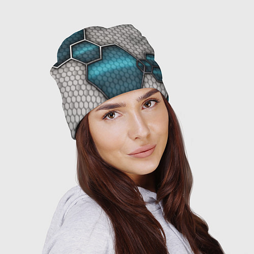 Шапка Cyber texture abstraction / 3D-принт – фото 2