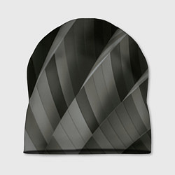 Шапка Абстрактные серые острые металлические листы, цвет: 3D-принт