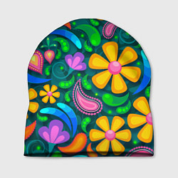 Шапка Мандала на энергию - цветы, цвет: 3D-принт