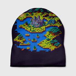 Шапка Пиксельный остров и замок, цвет: 3D-принт