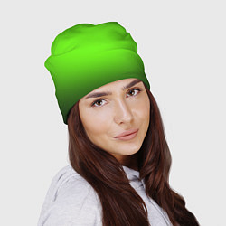Шапка Кислотный зеленый с градиентом, цвет: 3D-принт — фото 2