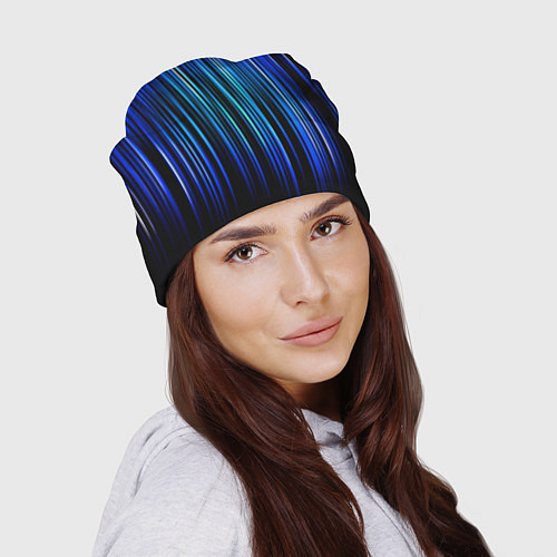 Шапка Neon line stripes / 3D-принт – фото 2