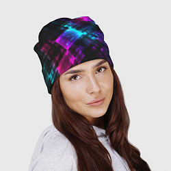 Шапка Неоновый киберпанк, цвет: 3D-принт — фото 2