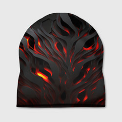Шапка Объемное черное пламя, цвет: 3D-принт