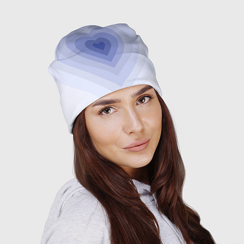 Шапка Голубое сердце градиент / 3D-принт – фото 2