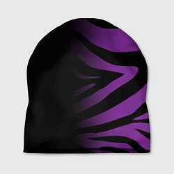 Шапка Фиолетовый с черными полосками зебры