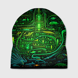 Шапка Психоделика в зеленом - нейронная сеть, цвет: 3D-принт