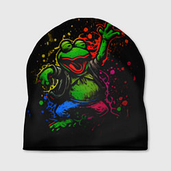 Шапка Лягушонок Пепе веселится с граффити, цвет: 3D-принт