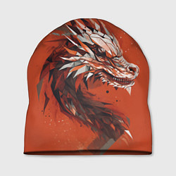 Шапка Дракон из геометрических фигур: арт нейросети, цвет: 3D-принт