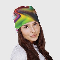 Шапка Rainbow waves, цвет: 3D-принт — фото 2