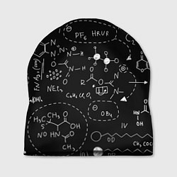 Шапка Химические формулы на чёрном