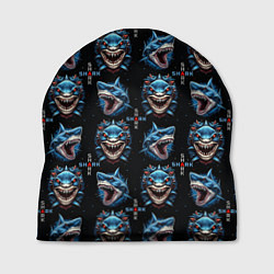 Шапка Shark - pattern, цвет: 3D-принт