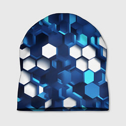 Шапка Cyber hexagon Blue