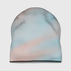 Шапка Нежно розовые и голубые размытия, цвет: 3D-принт