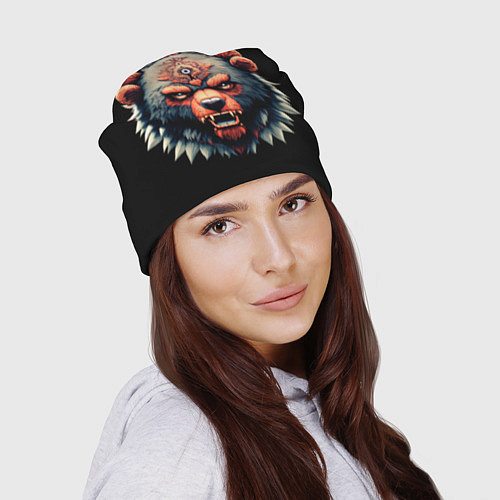 Шапка С разъяренным медведем / 3D-принт – фото 2