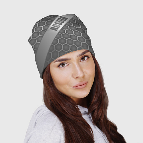 Шапка Россия в сером цвете / 3D-принт – фото 2