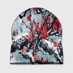 Шапка Лепестки цветущей вишни - сакура, цвет: 3D-принт