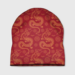 Шапка Dragon red pattern