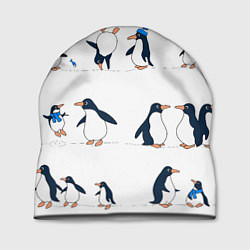 Шапка Семейство пингвинов на прогулке