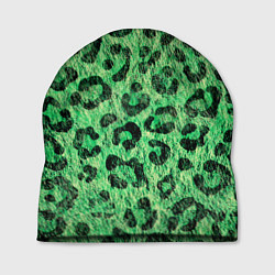 Шапка Зелёный леопард паттерн, цвет: 3D-принт