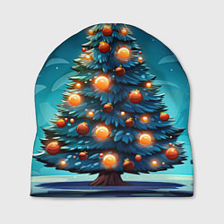 Шапка Новогодняя елка с шарами