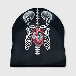 Шапка Два сросшихся скелета и сердце, цвет: 3D-принт