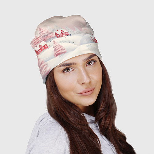 Шапка Снежное сияние ночи / 3D-принт – фото 2