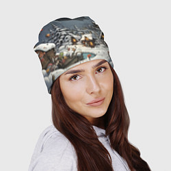 Шапка Волшебство новогодней ночи, цвет: 3D-принт — фото 2