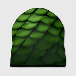 Шапка Зеленая чешуя змеи, цвет: 3D-принт